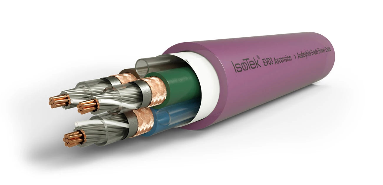 Isotek Evo 3 Ascension Premium Power Cable 2.0M - High-Performance Audio Power Cord for Home Theater & Hi-Fi Systems
