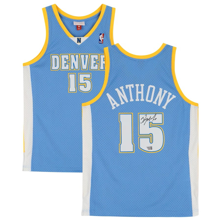 Carmelo Anthony Autographed Denver Nuggets 2003-04 Mitchell & Ness Swingman Jersey - Authentic NBA Memorabilia for Collectors & Sports Fans - Perfect for Display, Gifts, and Game Day