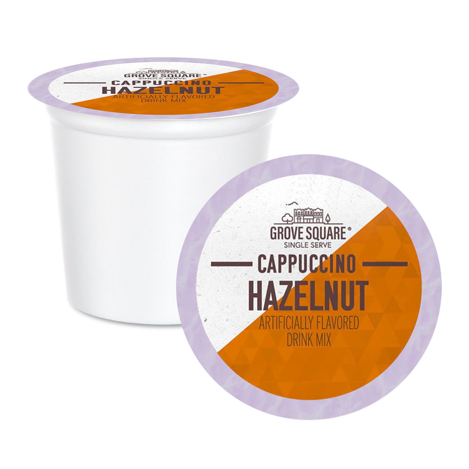 Grove Square Hazelnut Single Serve Cappuccino Coffee Pods - 24 Pack for Keurig Machines | Perfect for Office, Home & Breakfast