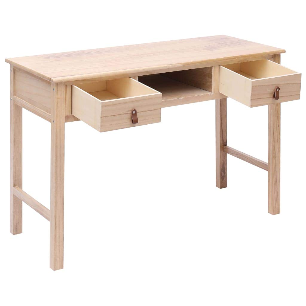 FAMIROSA Natural Wood Writing Desk 43.3