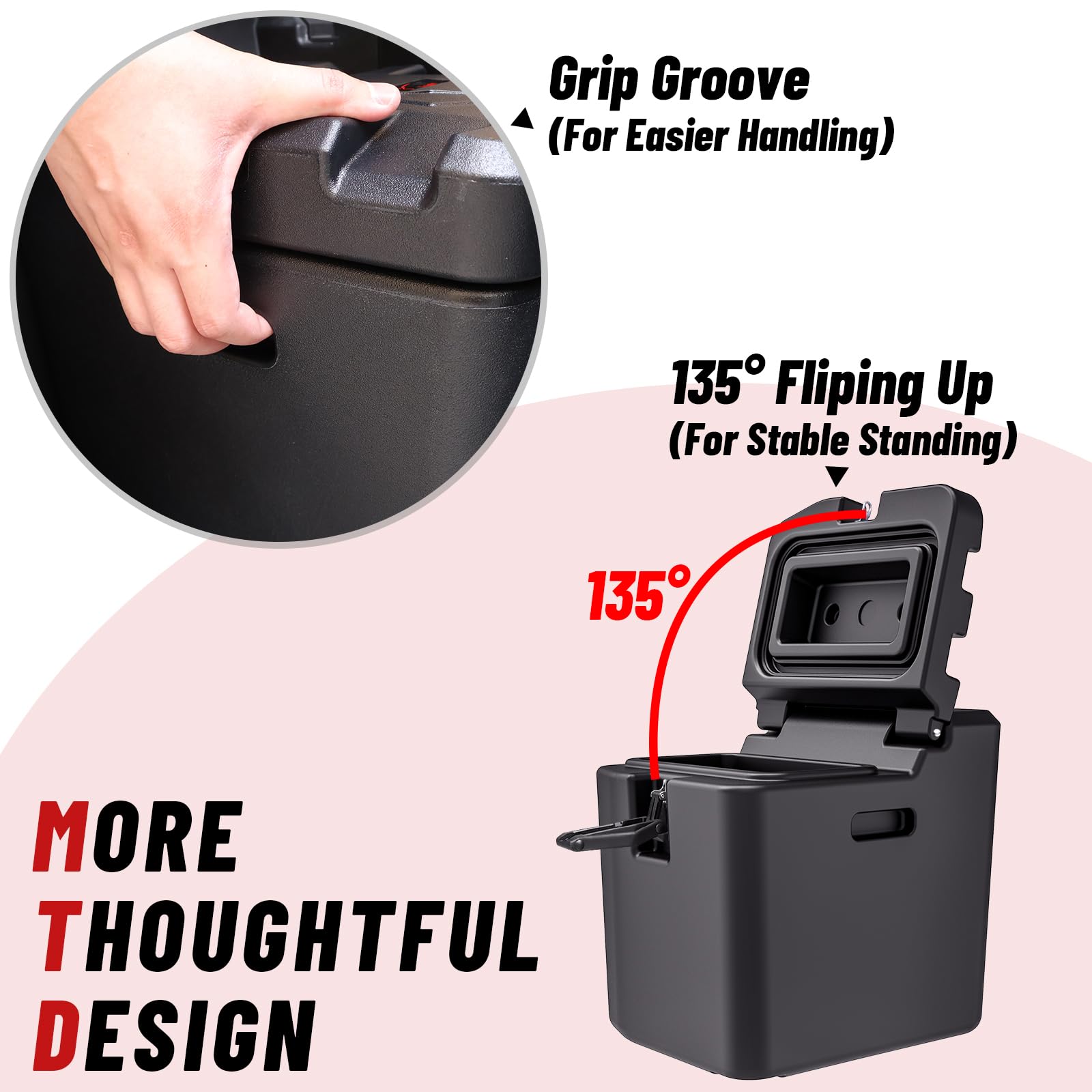 StarknightMT 28L/7.4Gal Under Seat Storage Box with Lock for Polaris Ranger XP 1000/Crew (2018-2024) | Waterproof Utility Organizer for Tools, Gear & Accessories | Replacement Part #2882910