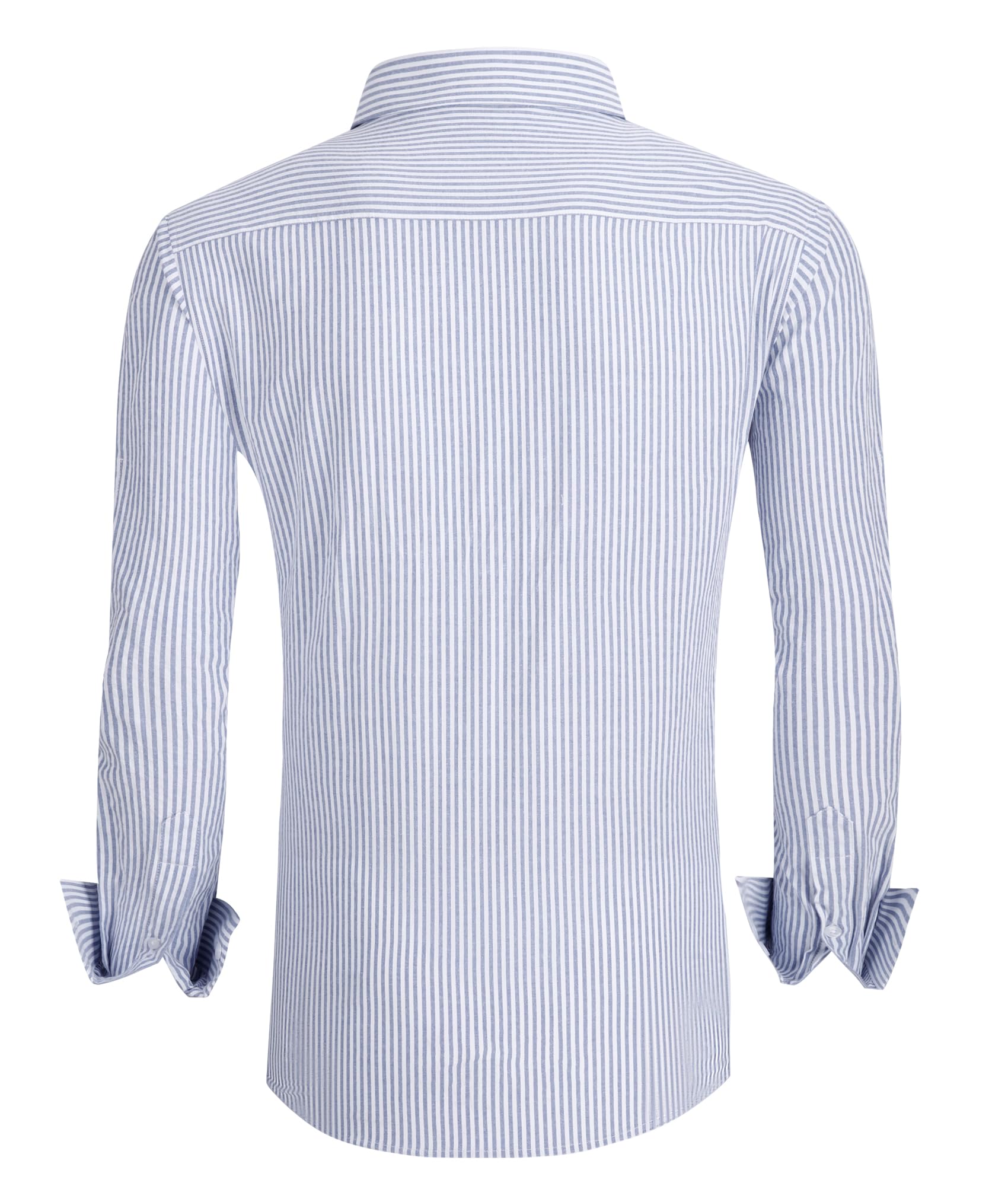 Alex Vando Men's Seersucker Dress Shirt - Striped Business Casual Cotton Shirt for Office, Wedding & Summer Outfits | Breathable & Lightweight Formal Wear