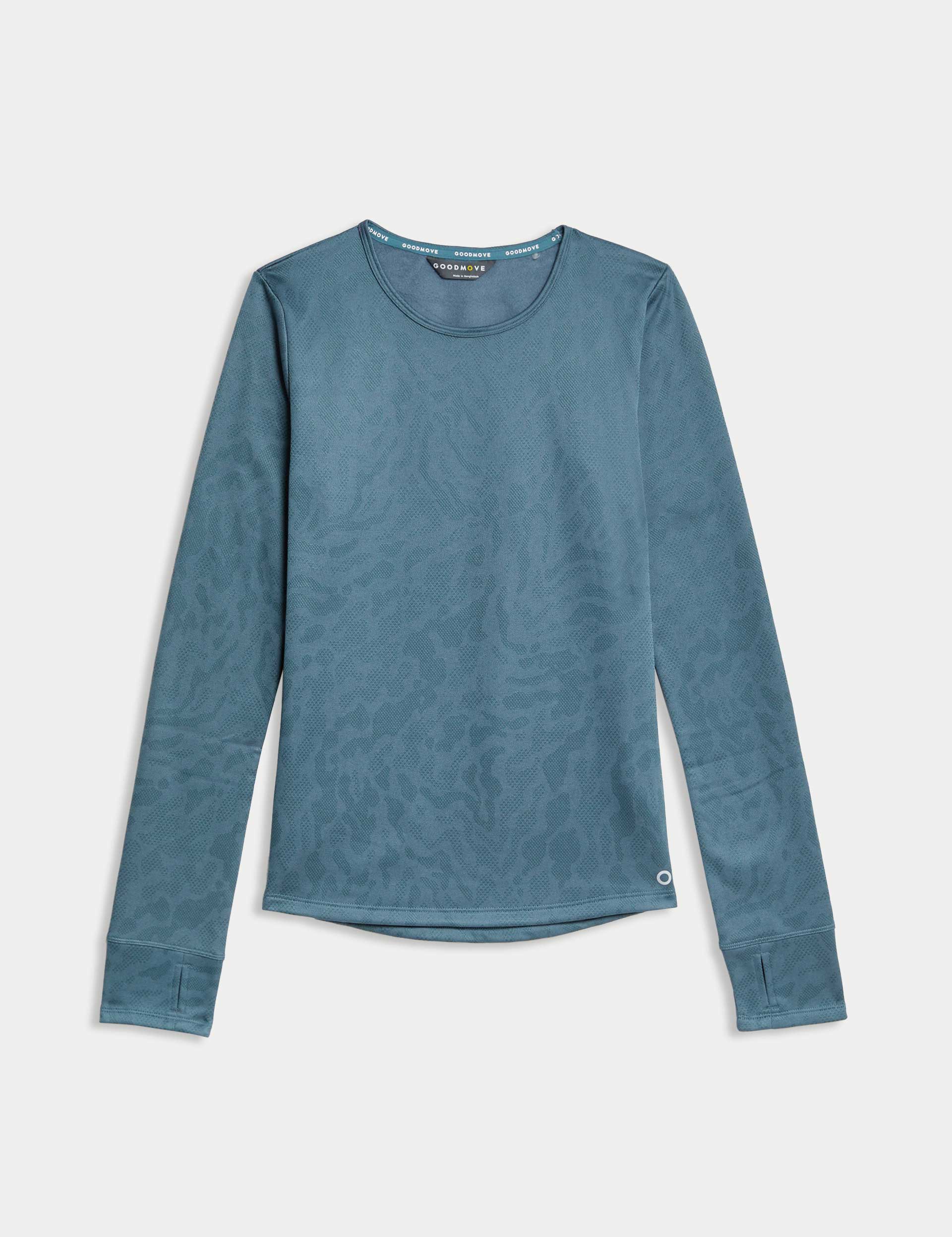 Ultraheat Thermal Jacquard Top for Women - Dark Airforce - Warm Winter Layering for Outdoor Activities & Casual Wear