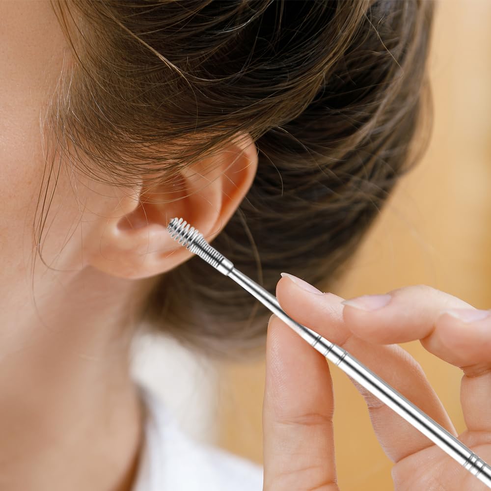 2024 Upgraded Ear Cleaning Kit - Safe & Portable Earwax Removal Tool Set with PU Leather Case for Family, Home & Travel | Gentle Ear Cleaner for Adults & Kids | Perfect for Daily Hygiene & Travel Essentials
