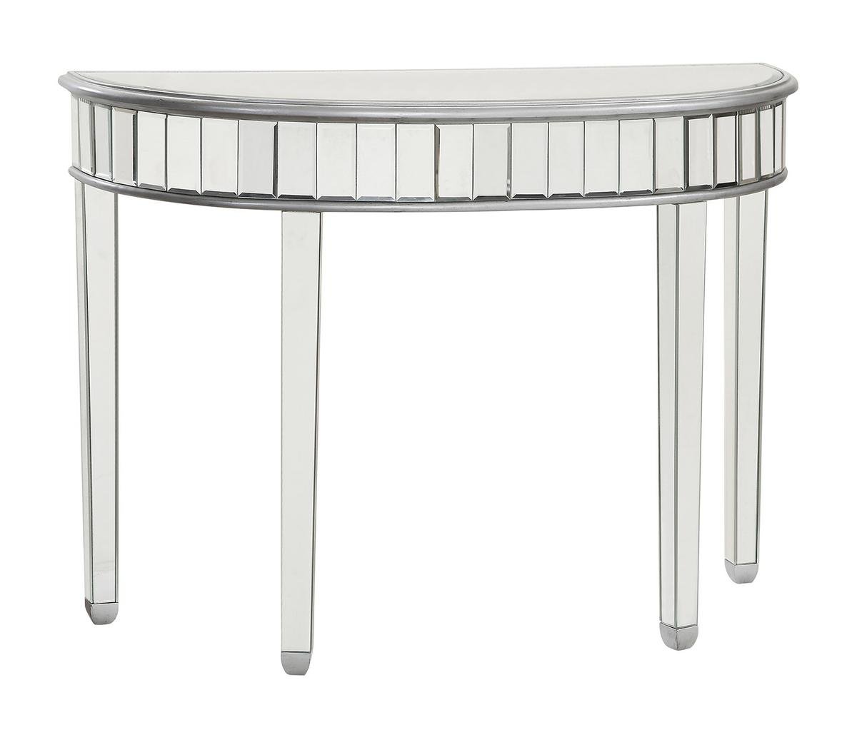 Chamberlan Mirrored Dining Table - Elegant Glass Top with Reflective Base, Perfect for Modern Dining Rooms and Stylish Home Decor