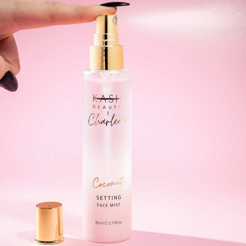 KASH Beauty x Charleen Coconut Setting Spray - Long Lasting Makeup Fixing Mist for All Skin Types | Perfect for Weddings, Photos & Daily Wear