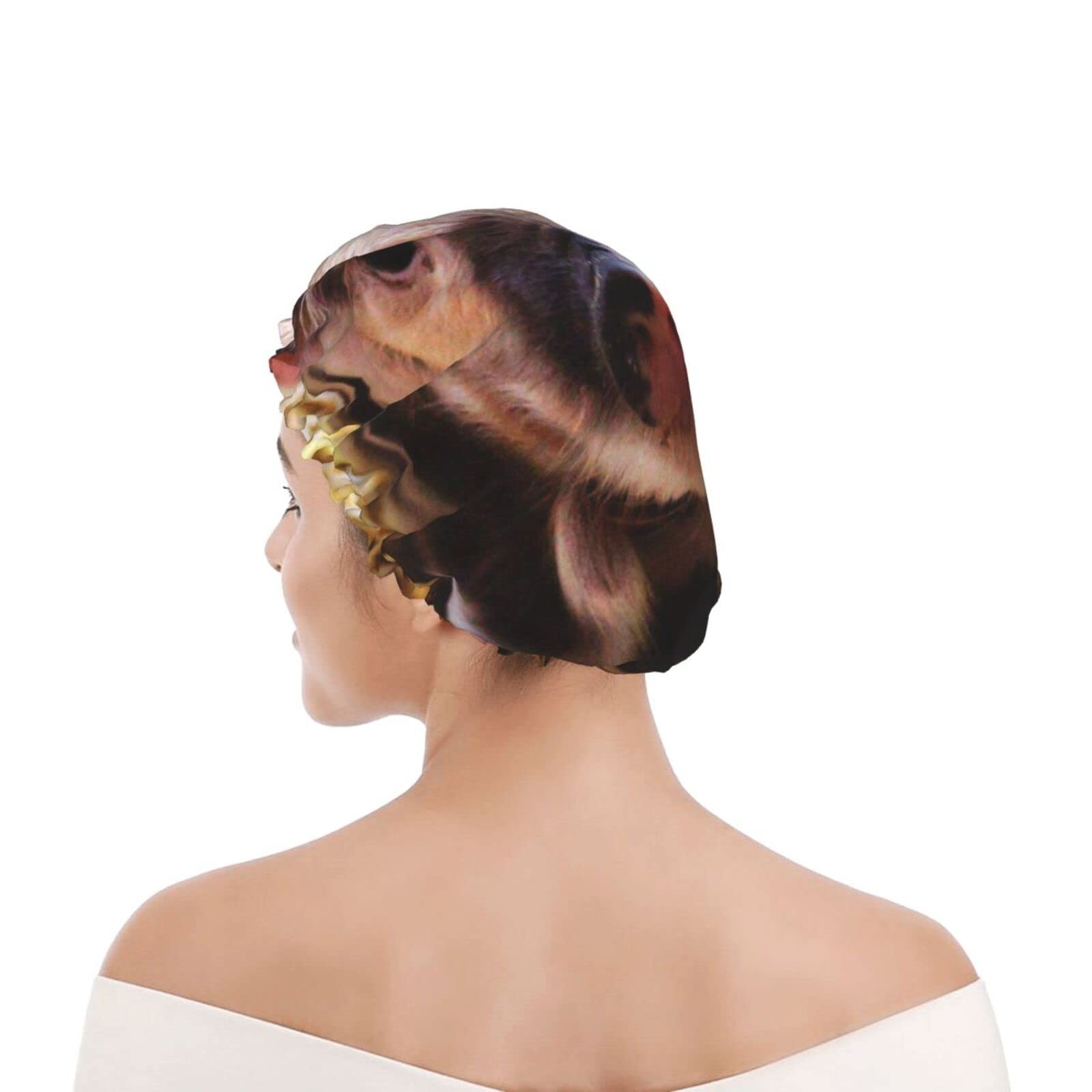 Cute Farm Animal Shower Cap for Women - Reusable Waterproof Bath Hair Cap for Shower & Bathing - Perfect for Spa, Travel, and Home Use