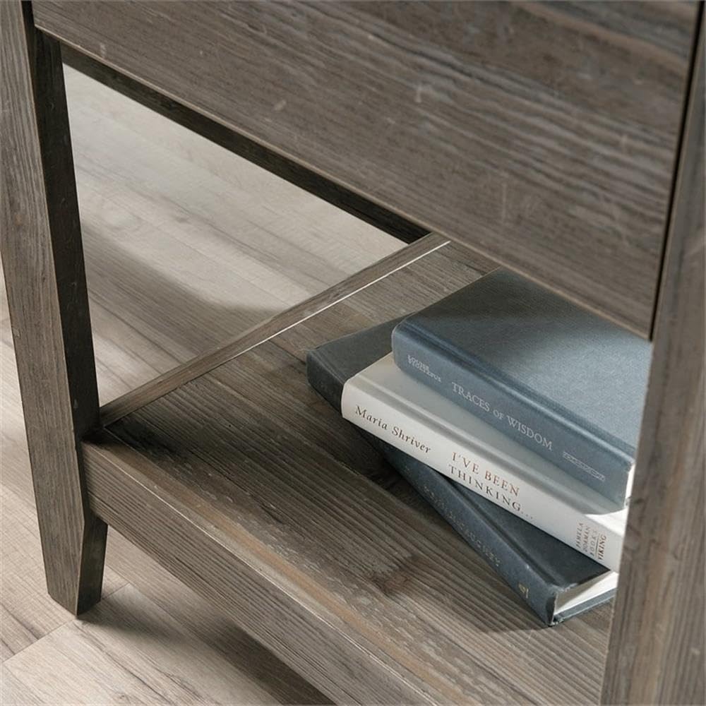 UrbanPro 1 Drawer Modern Engineered Wood L-Shaped Desk in Pebble Pine - Home Office Workstation for Small Spaces & Gaming Setup