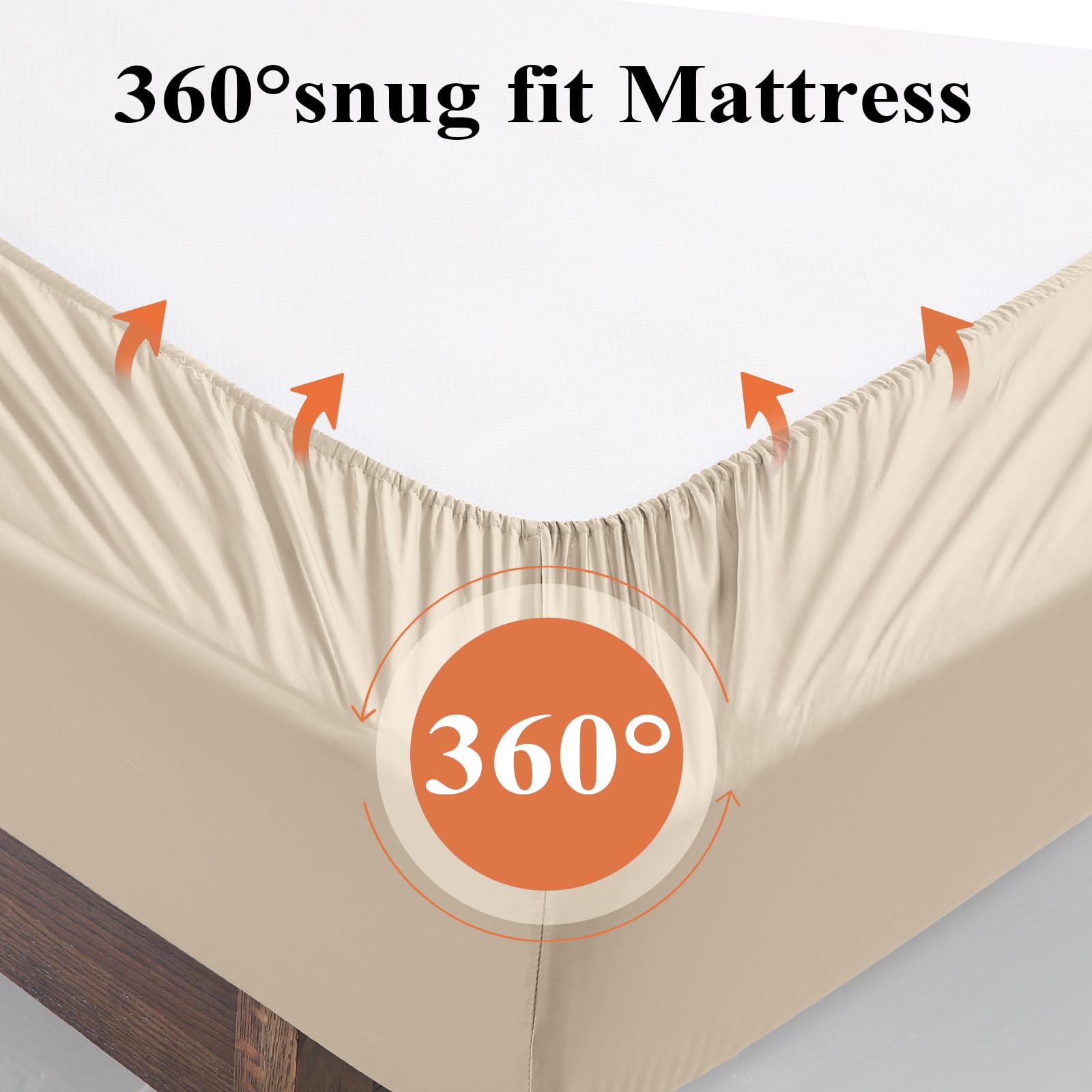 Bamboo Viscose Fitted Sheet Queen Size - 400 Thread Count, 80
