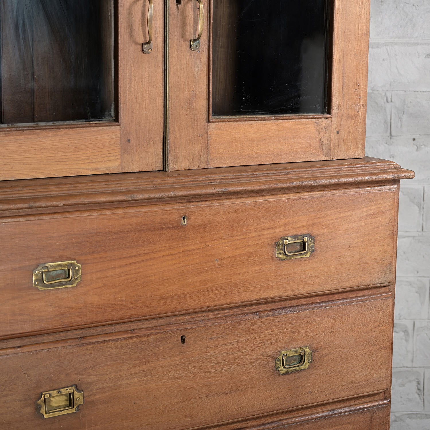 Premium Ambu Teak Wood Cabinet - Handcrafted Solid Teak Storage for Living Room, Bedroom & Office - Stylish & Durable Home Furniture for Organizing & Decor
