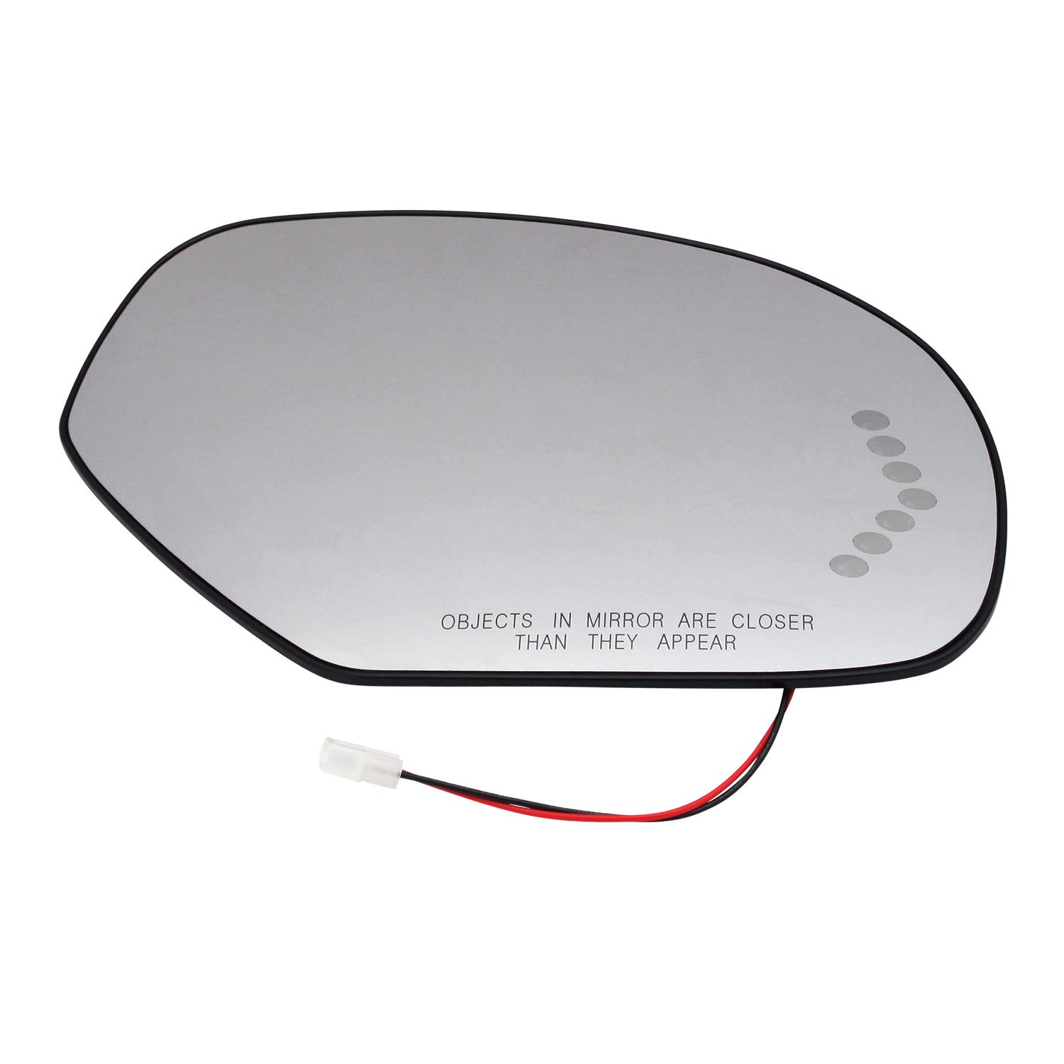 Heated LED Turn Signal Passenger Side Mirror Glass Assembly with Plastic Backing Plate for 2007-2014 Chevrolet Avalanche Silverado Suburban Tahoe, GMC Sierra Yukon XL, Cadillac Escalade - Easy Installation & Enhanced Visibility for Safe Driving