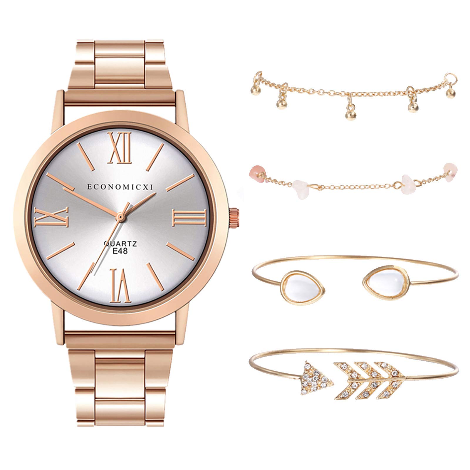 12mm Luxury Watch Band Bracelet with Gemstones & Bells - Stylish Quartz Watch Accessory for Men & Women - Perfect Gift for Parties, Weddings & Everyday Wear