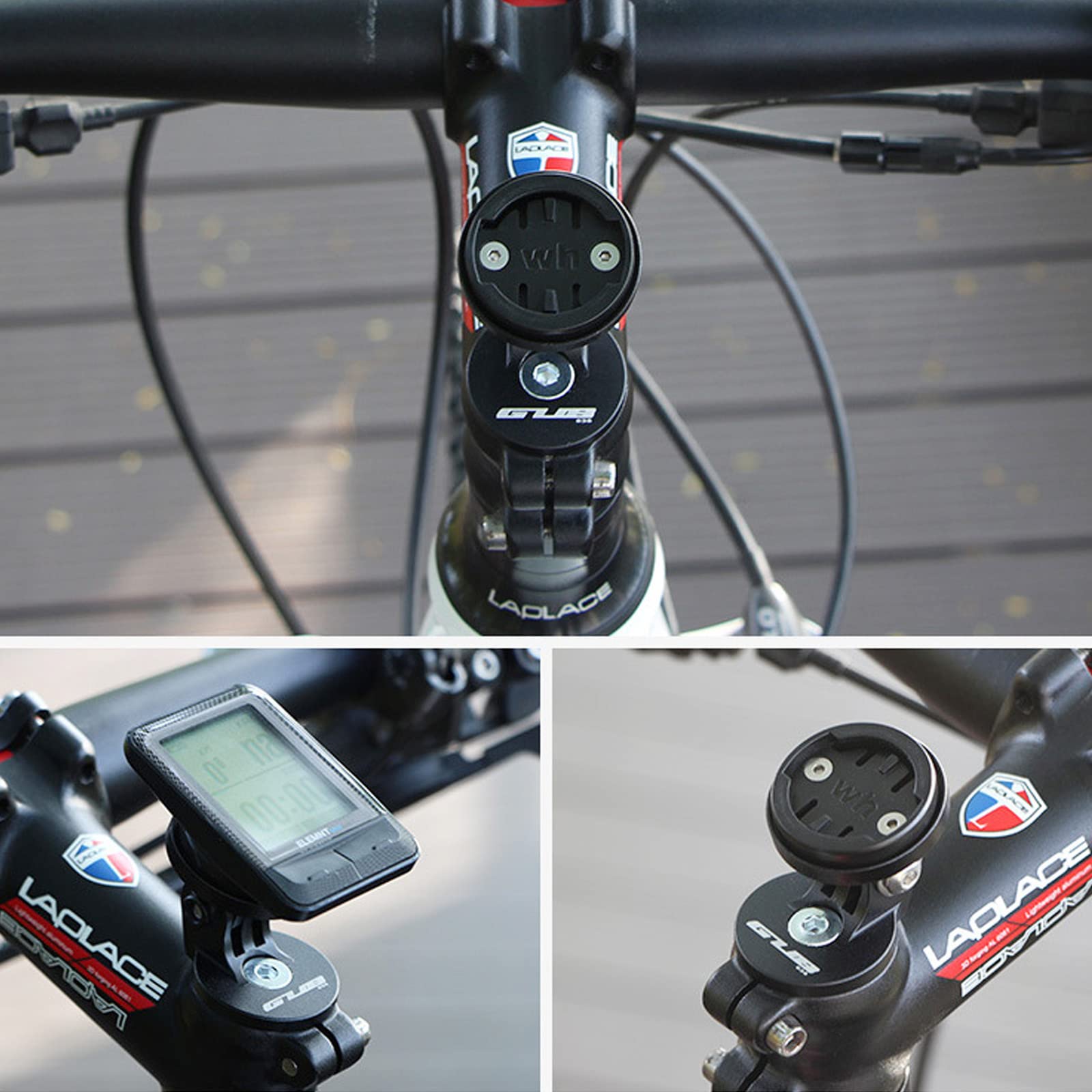 BSSOK Bike Computer Mount - Adjustable Angle Handlebar Stem Cap Holder for Garmin Edge, Wahoo Elemnt, Bryton & Cateye - Perfect for Road Cycling, Mountain Biking & Indoor Training