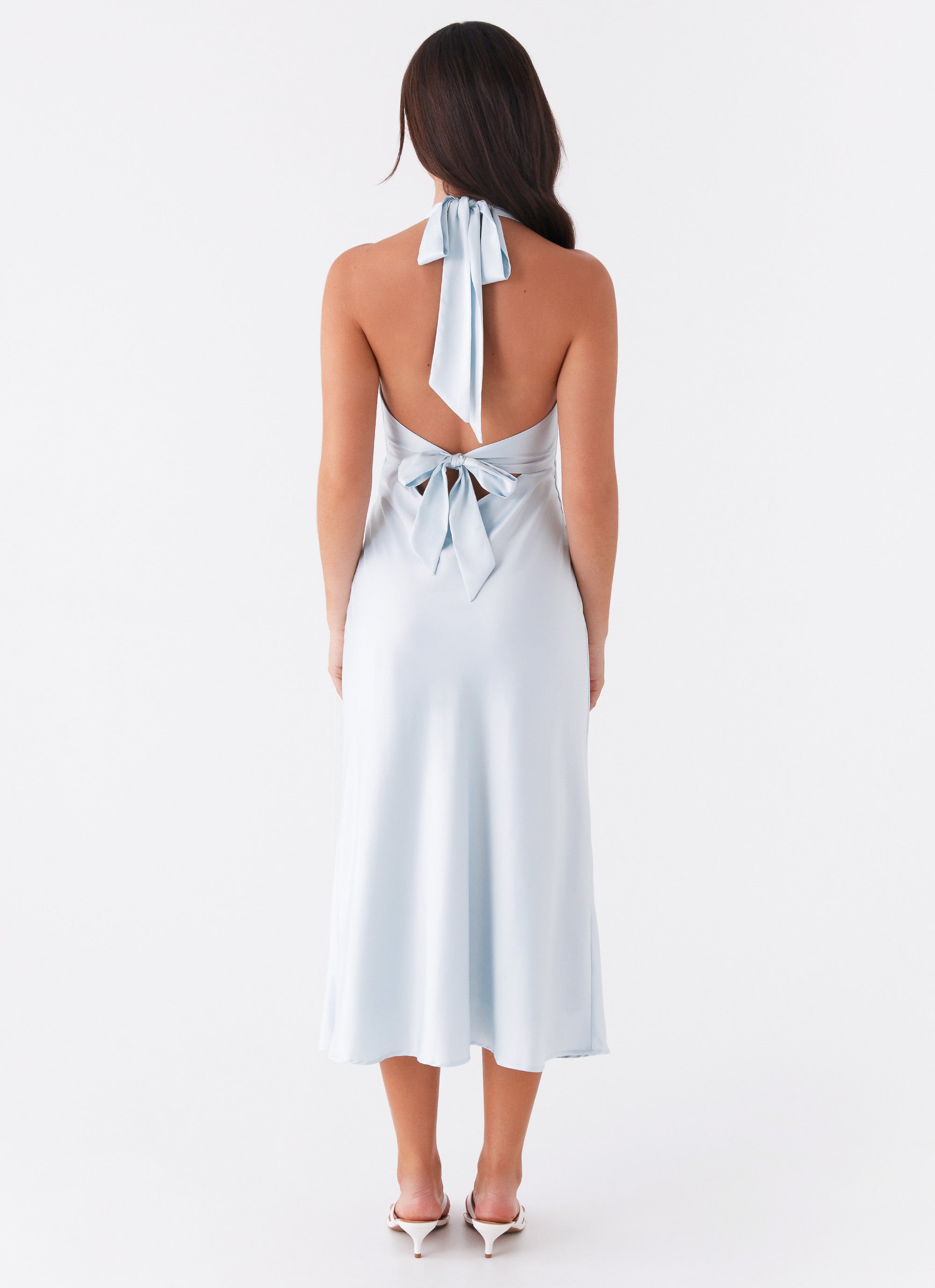 Heavy Hearted Midi Dress in Blue - Elegant Flowy Casual Dress for Women, Perfect for Date Nights, Parties & Summer Outfits