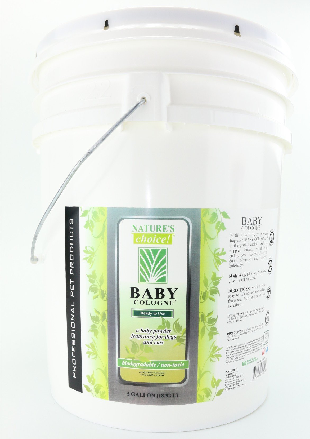 Nature's Choice Baby Cologne Ready-to-Use (RTU) - 5 Gallon Bulk Size | Gentle Fragrance for Newborns & Infants | Perfect for Baby Bath Time, Diaper Changes & Nursery Care