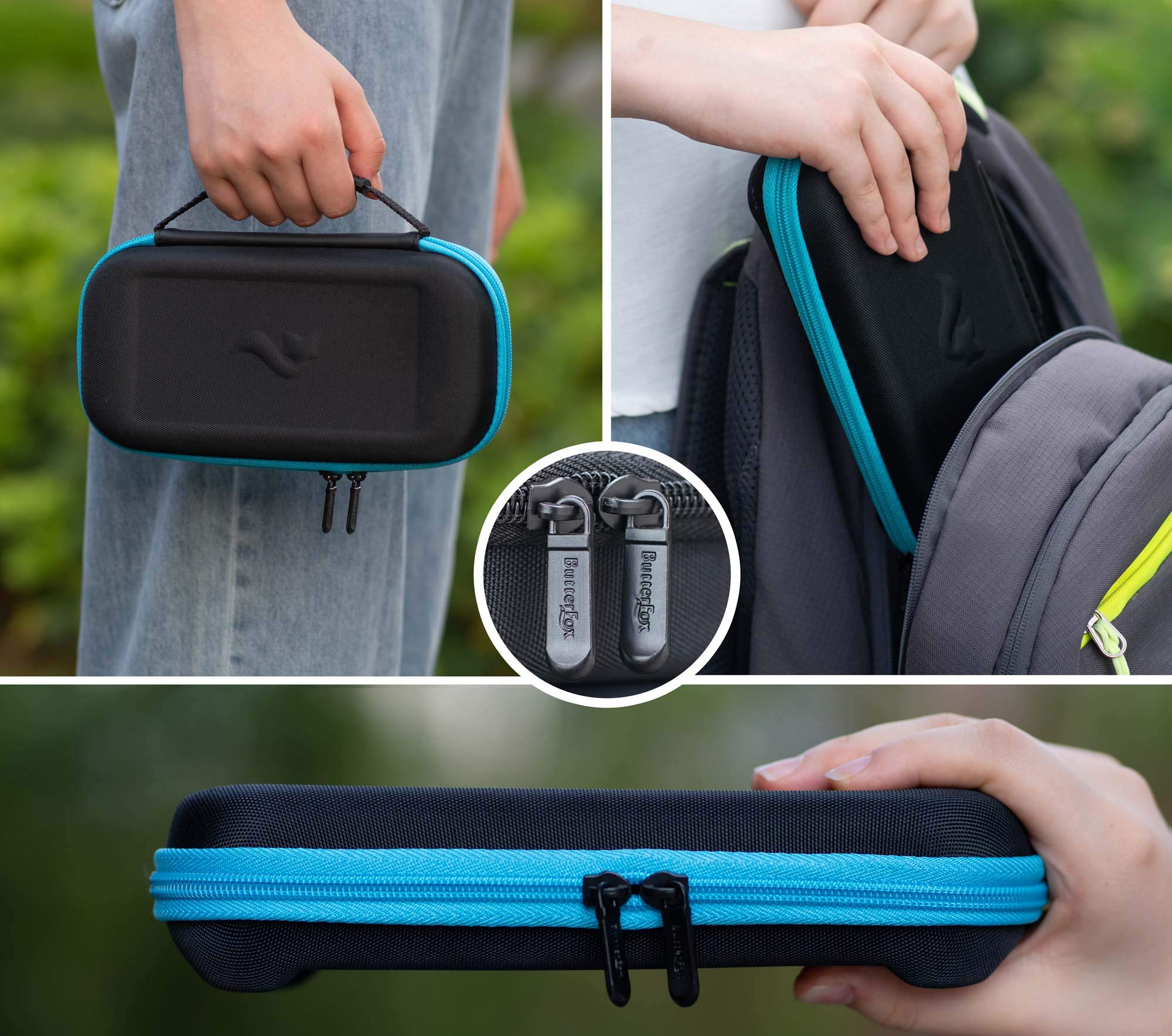 ButterFox Slim Carrying Case for Nintendo Switch Lite - Compact Travel Storage with 19 Game & 2 Micro SD Card Holders - Perfect for Switch Lite Accessories Protection On-The-Go, Travel, and Daily Commute