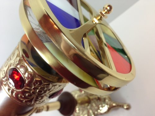 Premium Wooden Kaleidoscope with Stand - Large Poker Weight for Home Decor, Party Favors & Unique Gifts - Stunning Visual Display for Meditation, Relaxation & Sensory Play
