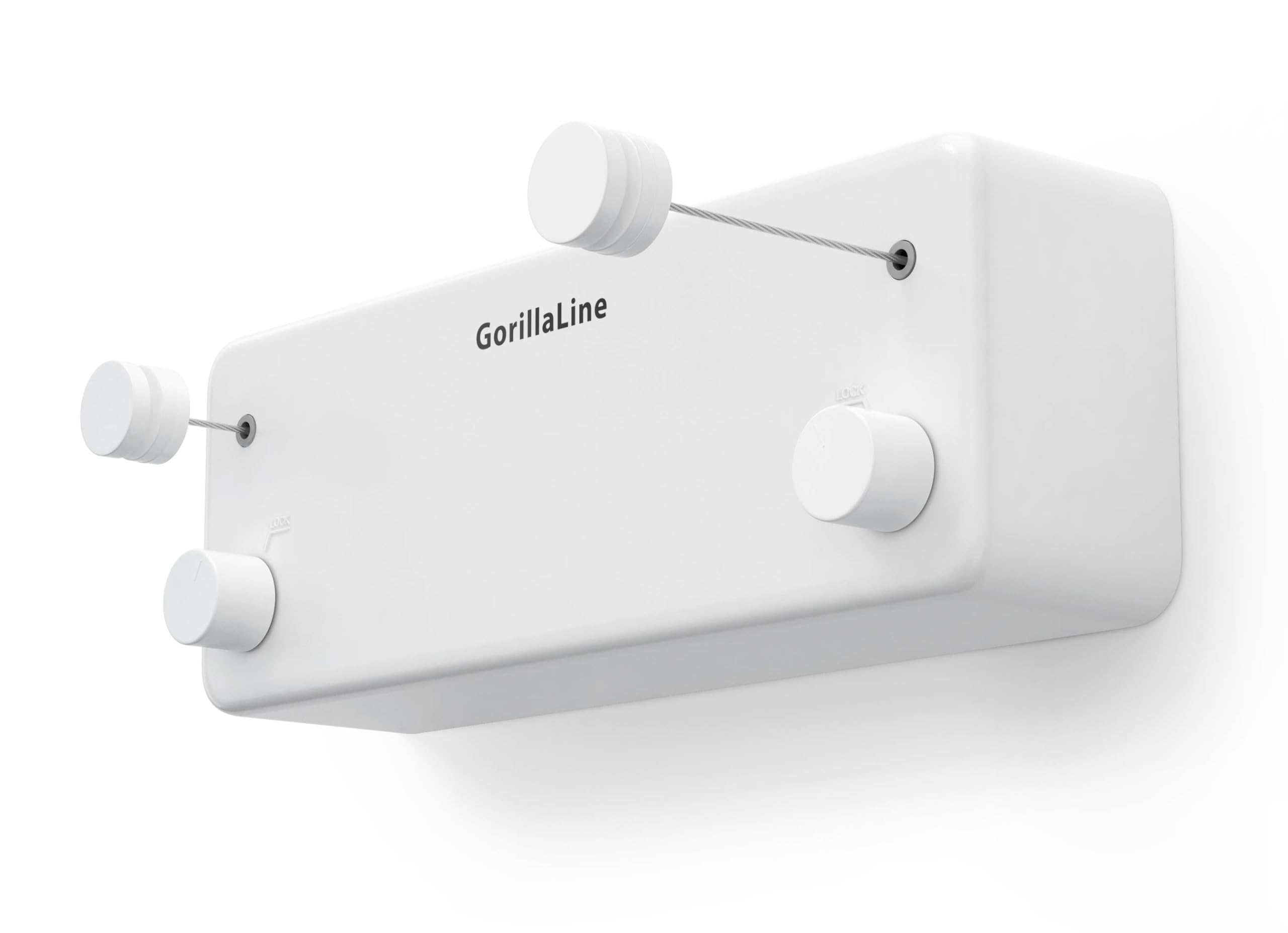 GorillaLine Heavy Duty Retractable Clothesline for Indoor & Outdoor Use - Wall Mounted Laundry Drying Rack - Air Dry Clothes Perfect for Apartments, Camping & Travel