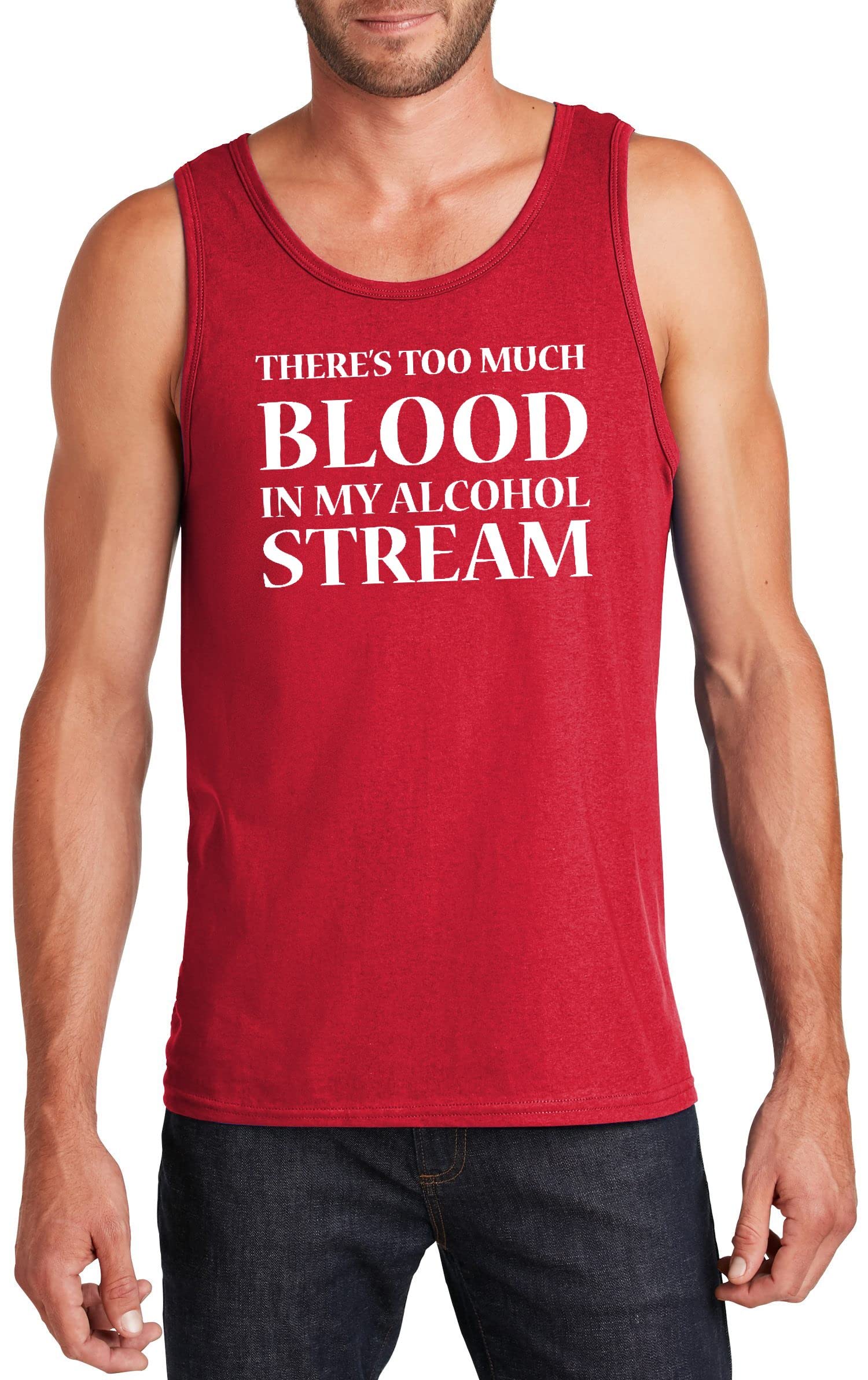 Funny Men's Blood Alcohol Tank Top - Party & Casual Wear