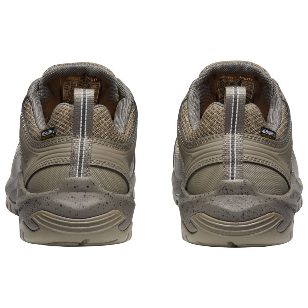 Keen Reno Men's Waterproof Composite Toe Work Shoes - Lightweight & Slip-Resistant Safety Boots for Construction, Hiking & Outdoor Work (Brindle/Morel)