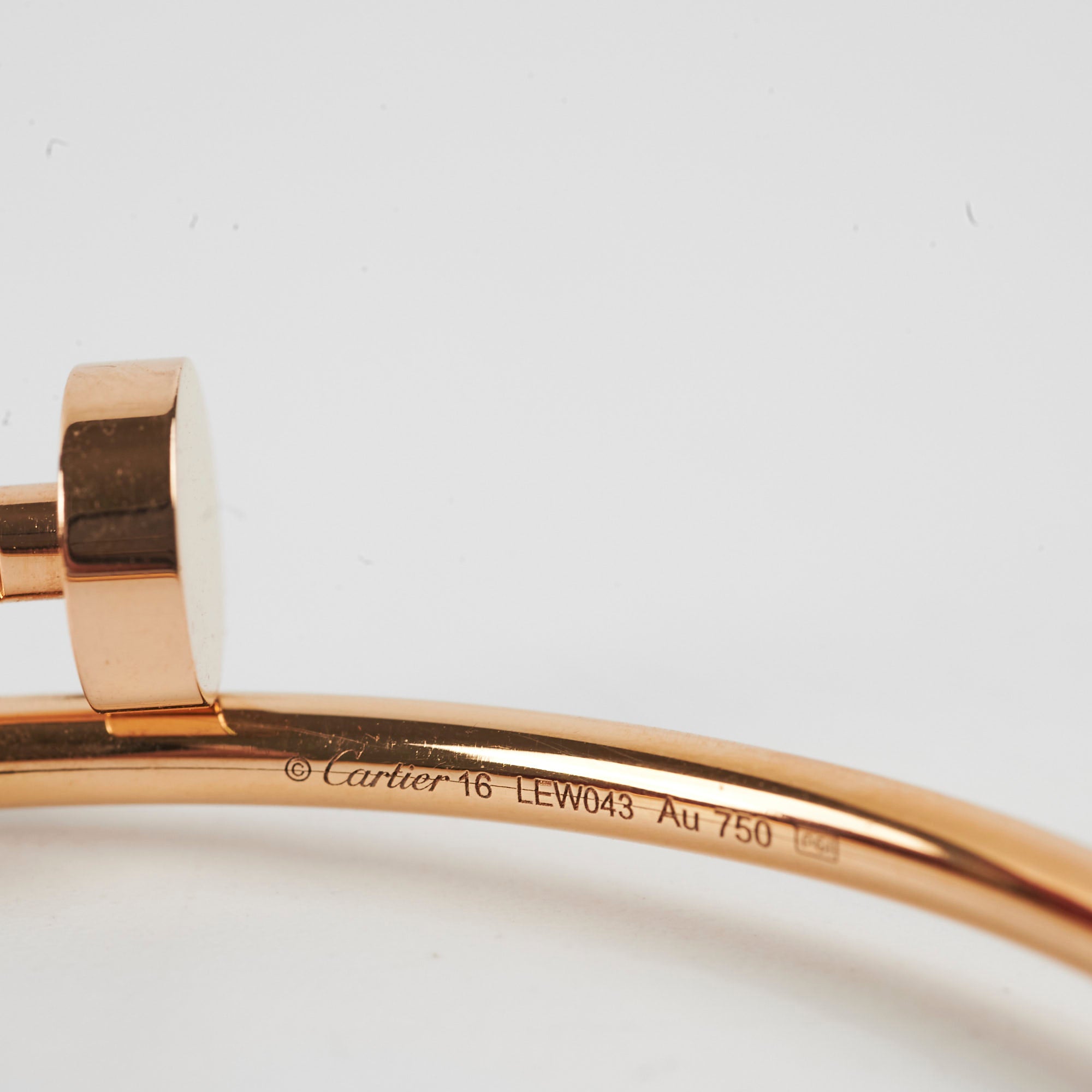 Cartier Juste Un Clou JUC Small 18K Pink Gold Size 16 Bracelet - Luxury Jewelry for Women, Perfect for Gifts, Parties & Special Occasions
