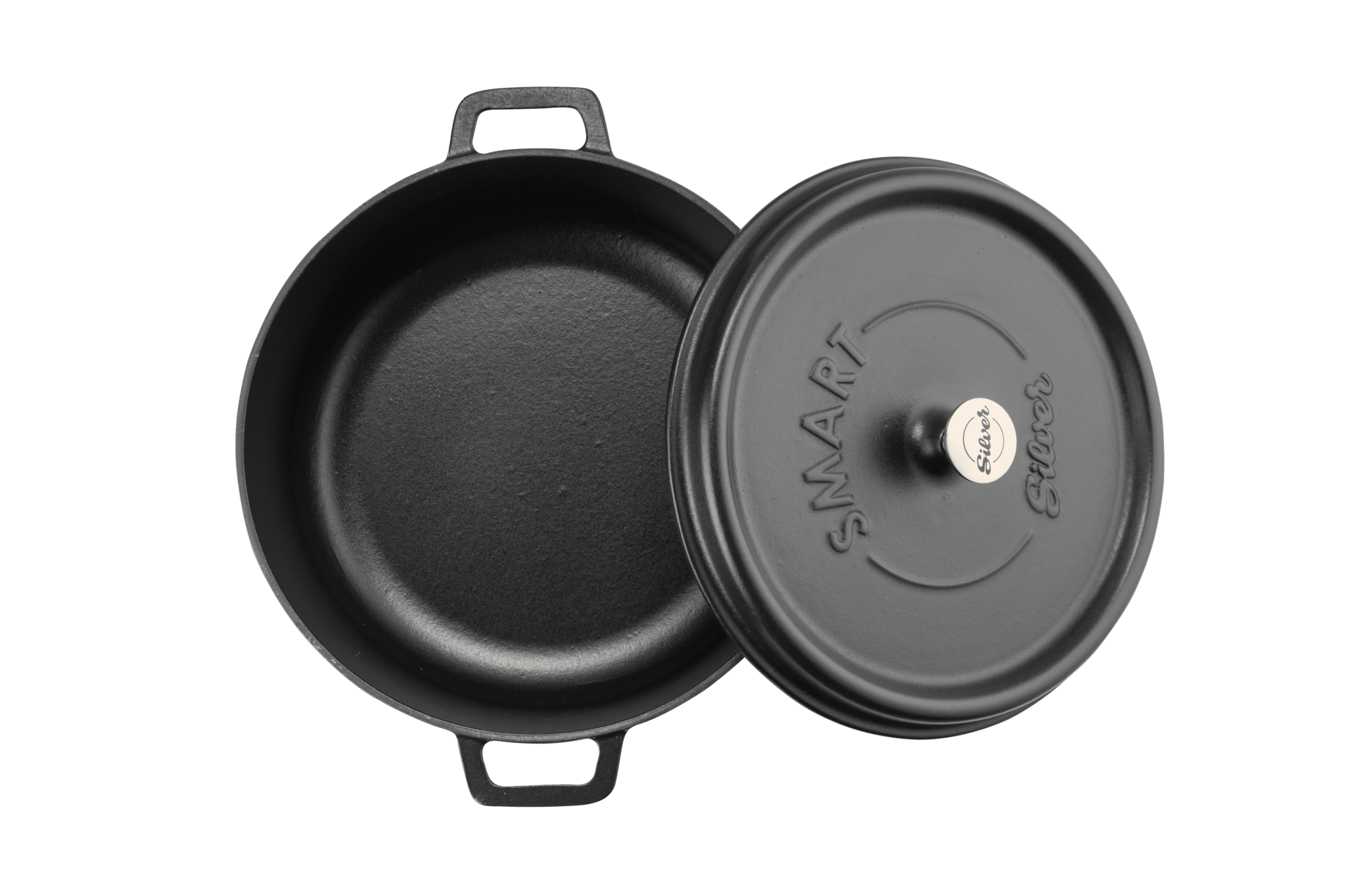 Premium 20cm Cast Iron Smart Pot – Dutch Oven for Slow Cooking, Braising & Baking – Ideal for Soups, Stews & Bread Making