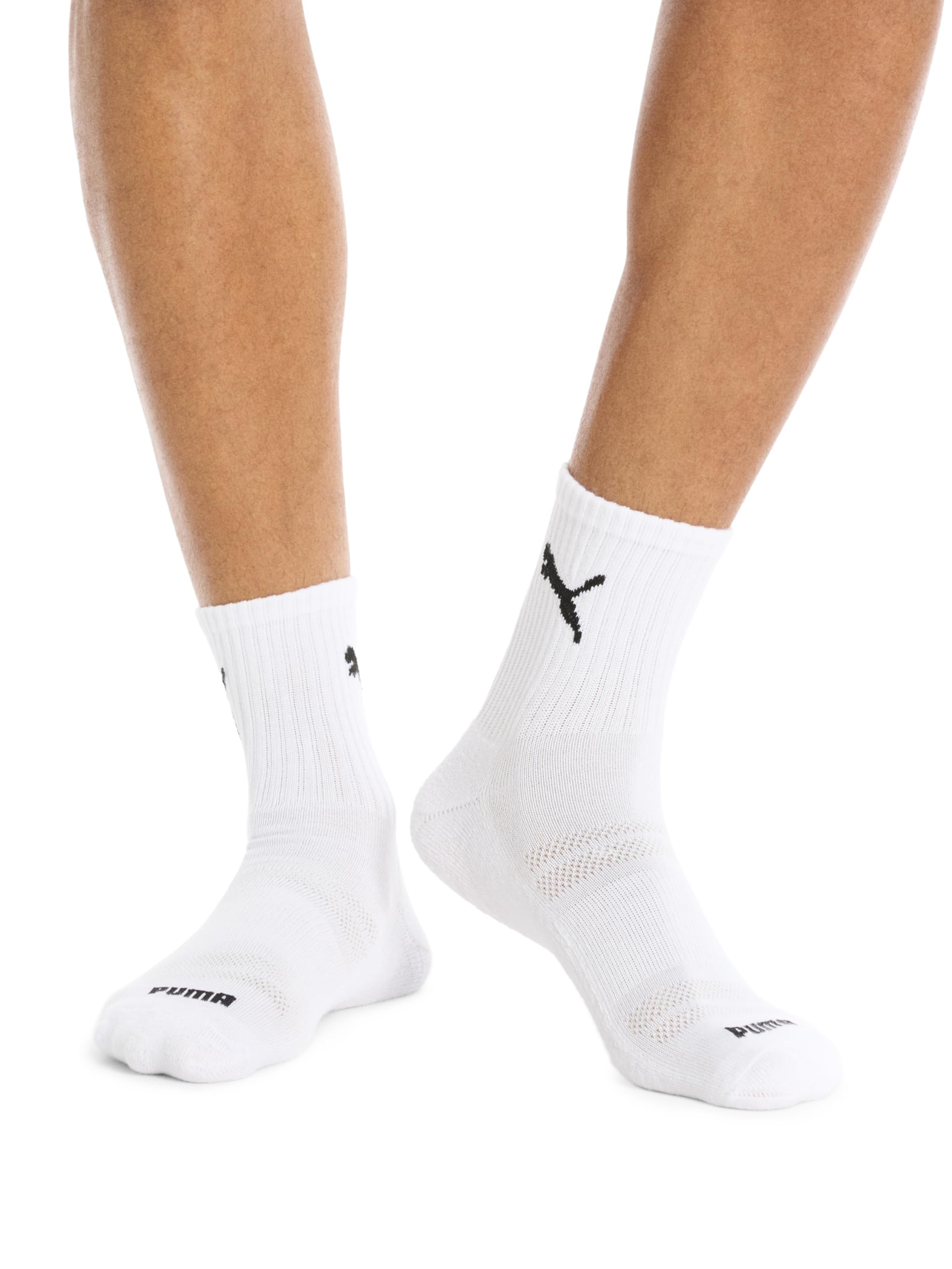 PUMA Men's 8 Pack Athletic Cushioned High Quarter Crew Socks - Breathable Workout Socks for Running, Gym & Sports - Comfortable Cotton Blend for Daily Wear & Active Lifestyle