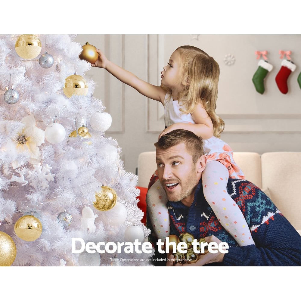 2.1M White Christmas Tree with 1000 Tips - Premium Xmas Tree Decorations for Home, Office & Holiday Parties