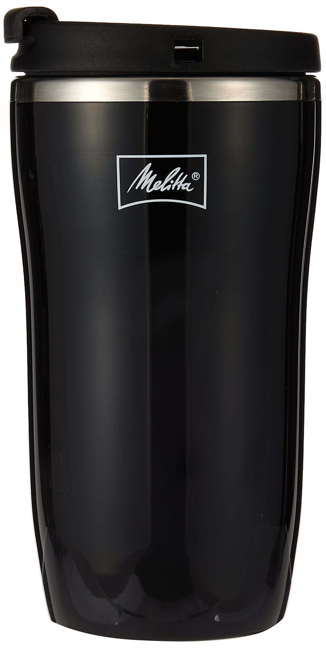 Melitta Thermal Travel Mug 250ml - Insulated Stainless Steel Coffee Cup with Leak-Proof Lid - Black - Perfect for Commuting, Camping & Office Use
