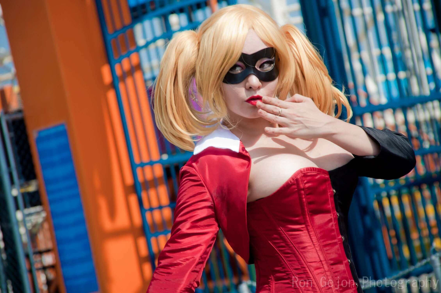 Harley Quinn Black and Red Corset Top with Bolero Jacket - Sexy Cosplay Costume for Halloween, Comic Con & Theme Parties