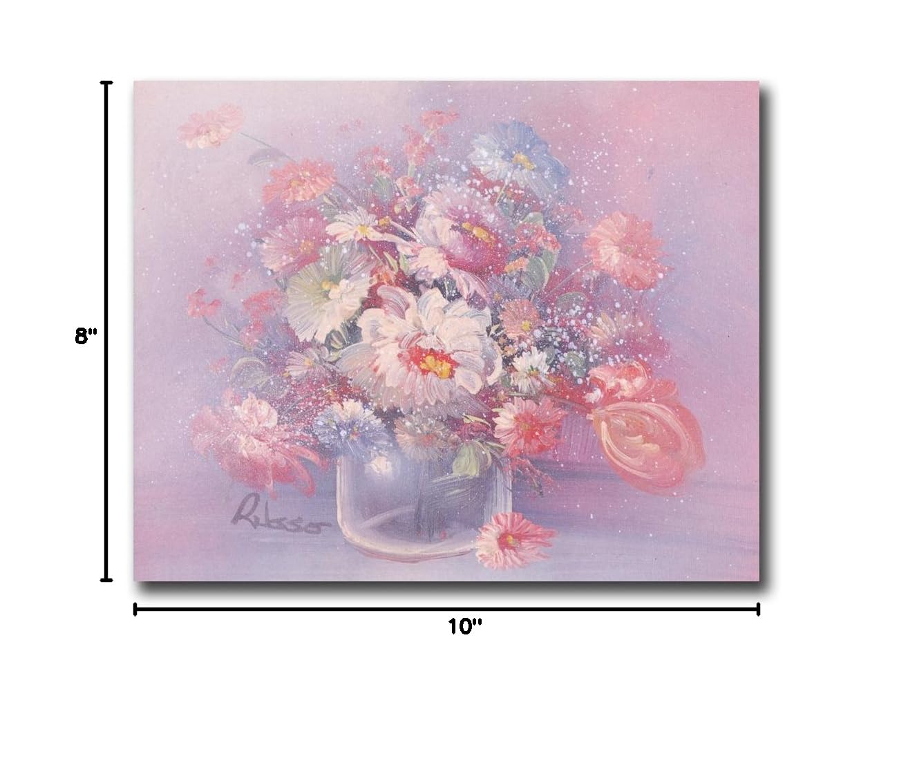 Pastel Flowers in Vase Floral Wall Art Print 8x10 - Elegant Home Decor for Living Room, Bedroom & Office