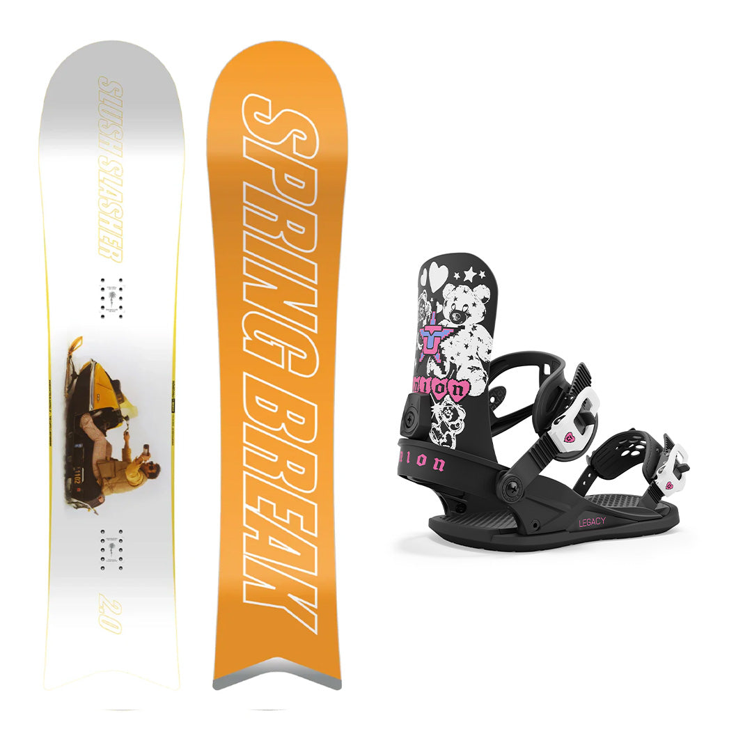 CAPiTA Spring Break Slush Slasher 2.0 Women's Snowboard with Union Legacy Bindings 2025 - All-Mountain Freestyle Snowboard for Powder & Park Riding