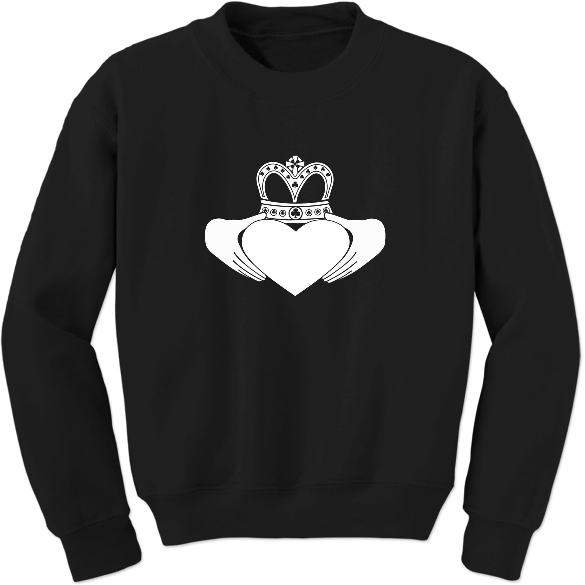 FerociTees Unisex Irish Claddagh St. Patrick's Day Sweatshirt - Comfortable Crewneck Pullover for Men & Women - Perfect for St. Paddy's Celebrations, Irish Pride & Casual Wear