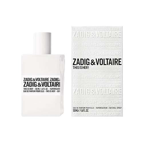 Zadig & Voltaire This Is Her Eau de Parfum 50ml for Women - Floral Woody Fragrance for Date Night & Special Occasions