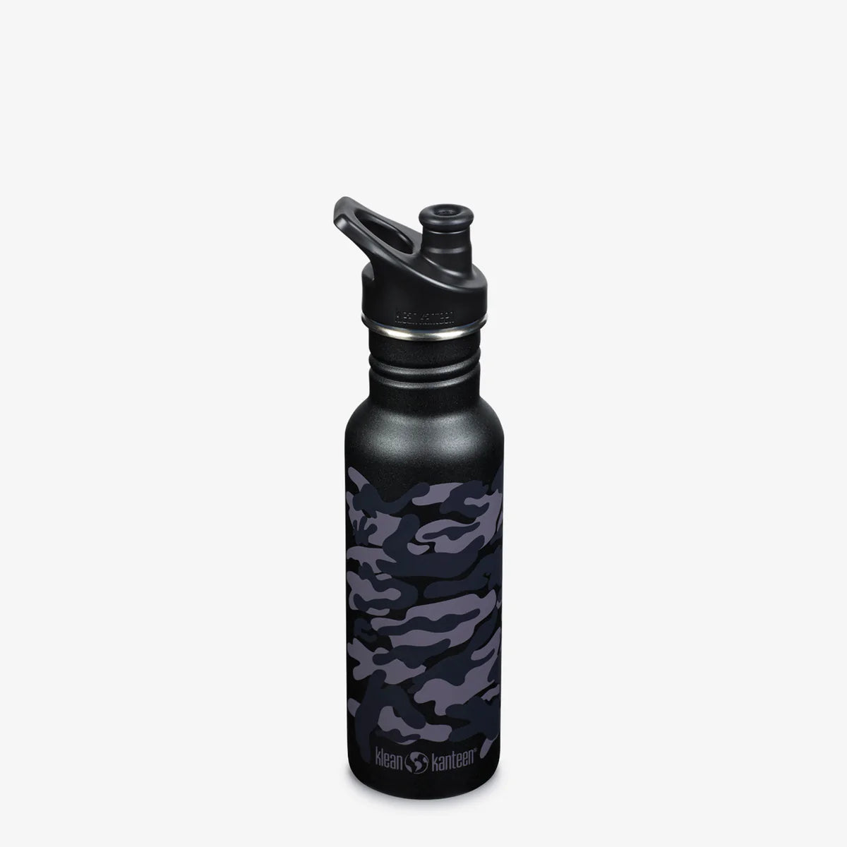 Klean Kanteen 18oz Stainless Steel Water Bottle with Black Camo Design - Insulated, Leak-Proof & Eco-Friendly for Outdoor, Gym & Everyday Use