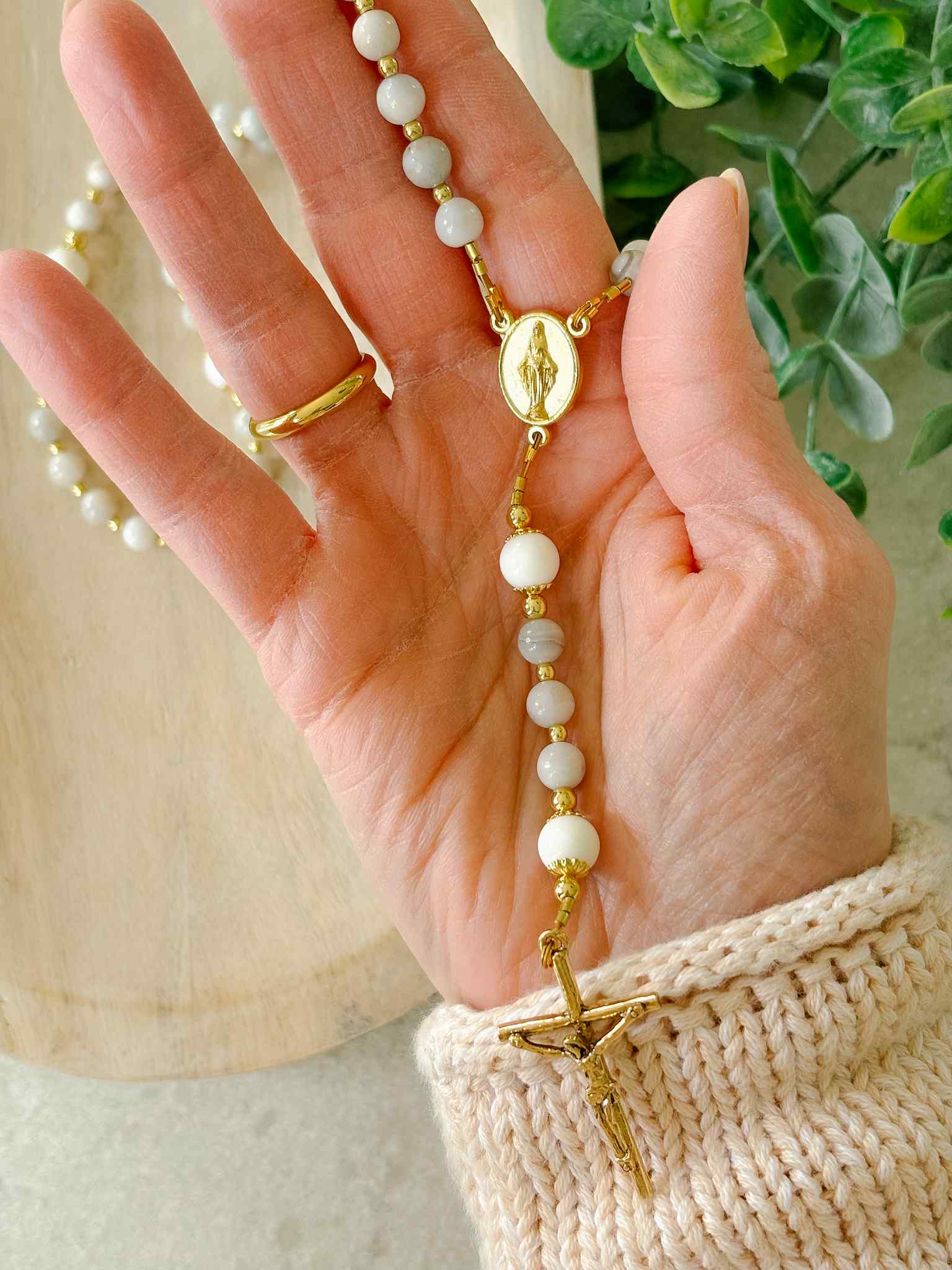 Handmade Wooden Rosary Beads - The Contemplative Heart Rosary for Catholic Prayer & Meditation | Perfect for Daily Devotion, Spiritual Gifts & Religious Ceremonies