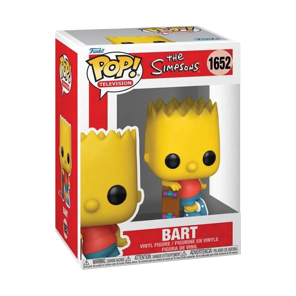Funko POP! Bart Simpson with Skateboard - The Simpsons Collectible Vinyl Figure - Perfect for Fans, Gifts, and Display in Home or Office