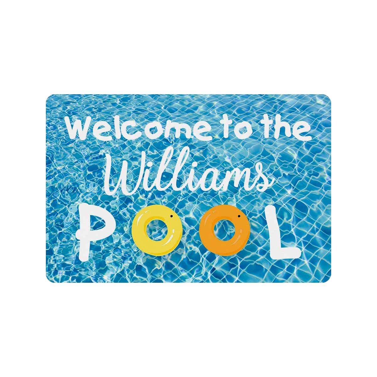 Custom Personalized Pool Doormat - Funny Welcome Swimming Pool Door Mat 24