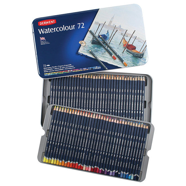 Derwent Watercolour Pencils Set of 72 - Premium Artist Colored Pencils for Drawing, Sketching & Painting - Perfect for Professional Artists, Students & Hobbyists - Ideal for Watercolor Techniques, Mixed Media & Art Projects