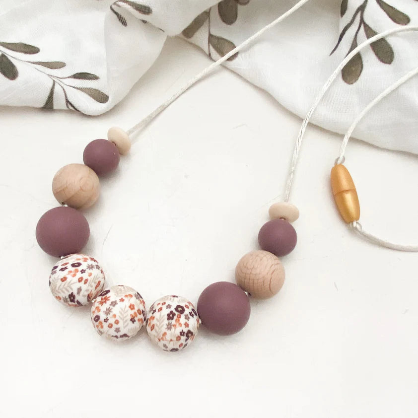Spring Bloom Silicone Necklace - Dusky Purple Floral Pendant for Women | Perfect for Spring Outfits, Weddings & Everyday Wear