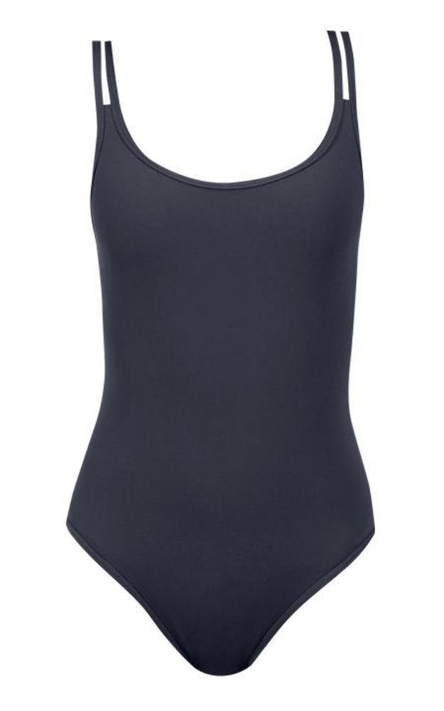 Women's One Piece Swimsuit - Double Strap Design, Ink Blue, Size US 6 (AUS 10) | Perfect for Beach Vacations, Pool Parties & Summer Getaways