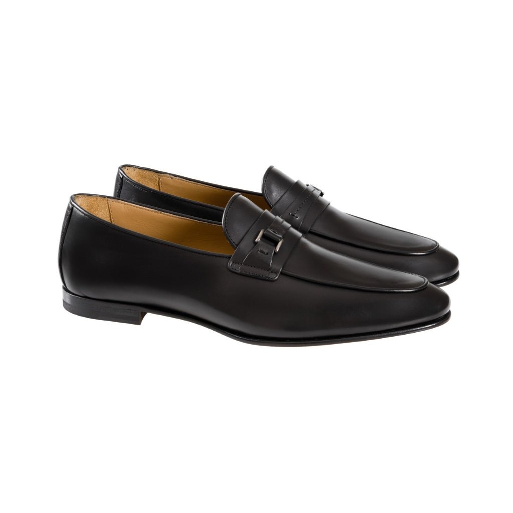 Premium HENRY SARTORIAL Black Calf Leather Moccasin Shoes for Men - Comfortable & Stylish Loafers for Casual Wear, Office, and Travel
