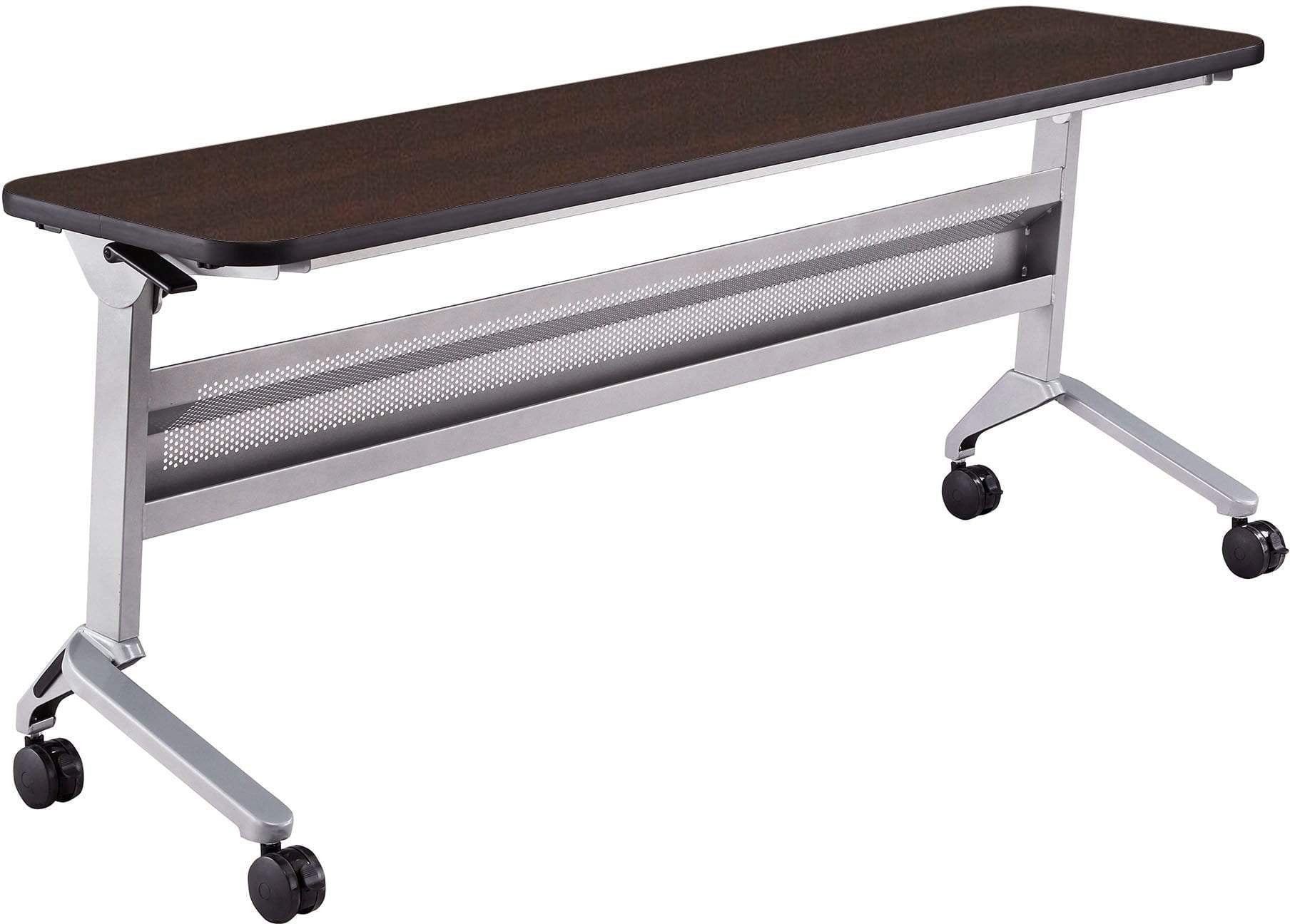Safco Flip N Go 18 x 72 Inch Rectangular Training Table with Wheels - Portable Folding Conference Desk for Office, Classroom & Meetings [LF1872T] - Perfect for Training Sessions, Workshops & Collaborative Workspaces