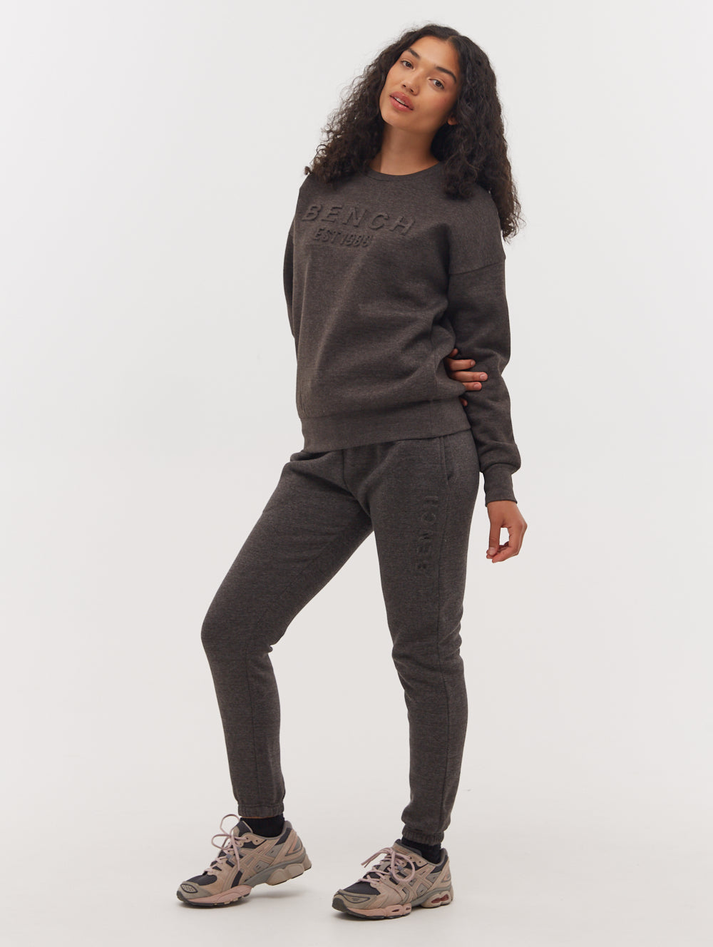 Marianna Women's High Waist Logo Joggers - Soft Fleece Lounge Pants for Yoga, Running & Casual Wear