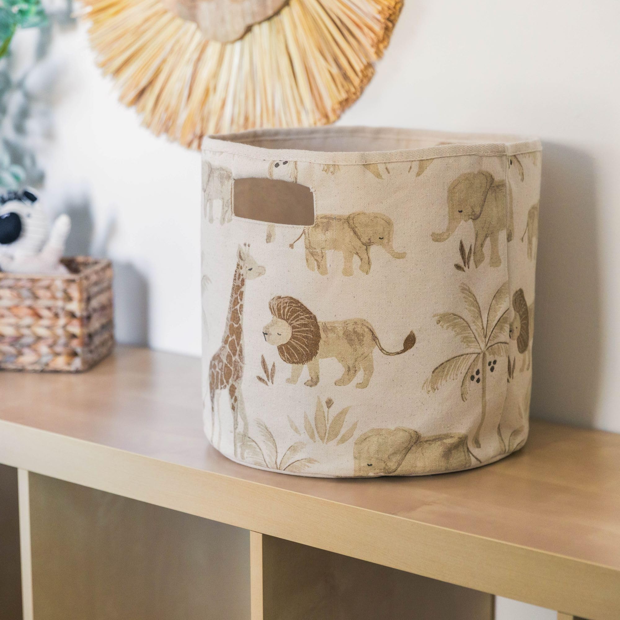 **Safari Animal Nursery Storage Basket - 13