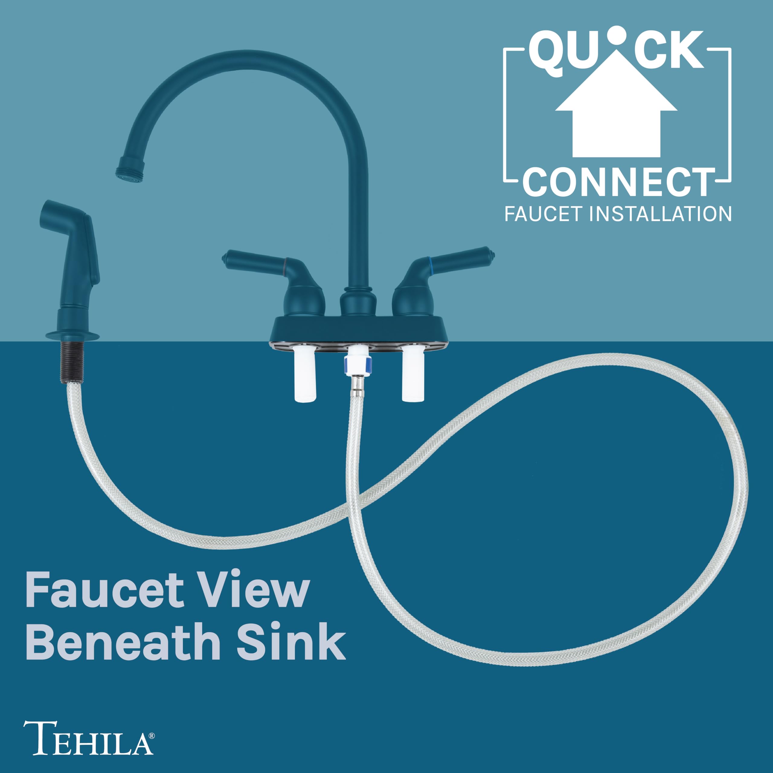 JS Jackson Supplies Space Saver Utility Sink with Gooseneck Faucet & Side Sprayer - White Tub & Black Faucet for Laundry Room, Garage, or Workshop | Compact Design for Small Spaces