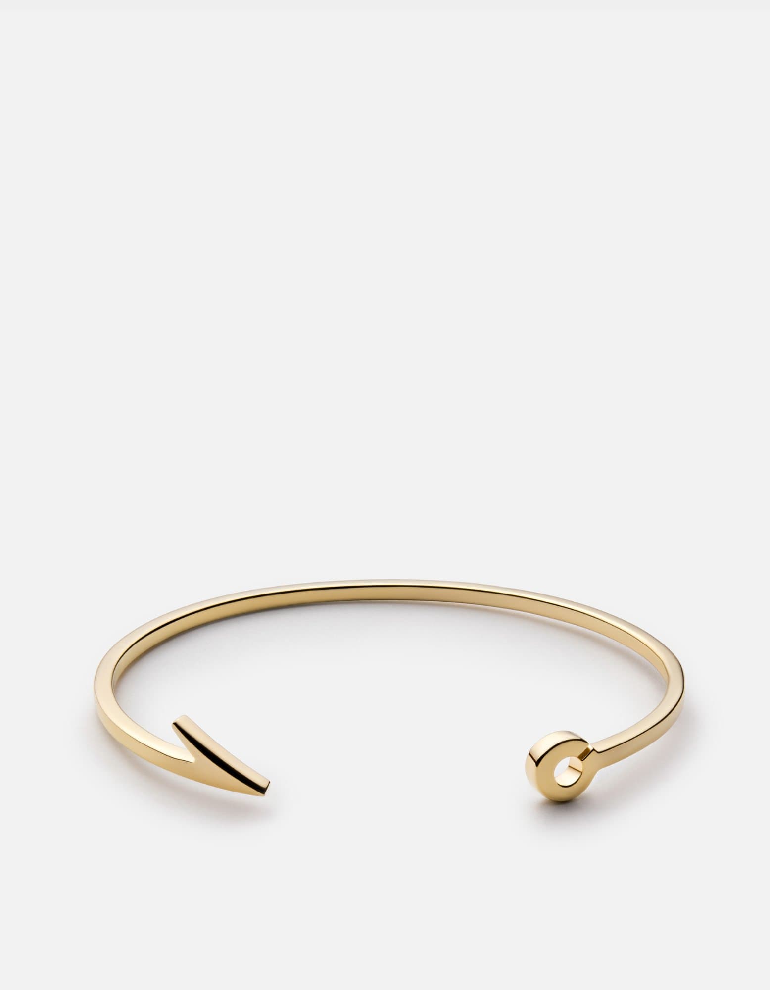Elegant Thin Fish Hook Cuff Bracelet - 14K Gold Vermeil Plated - Perfect for Casual Wear, Date Nights & Special Occasions