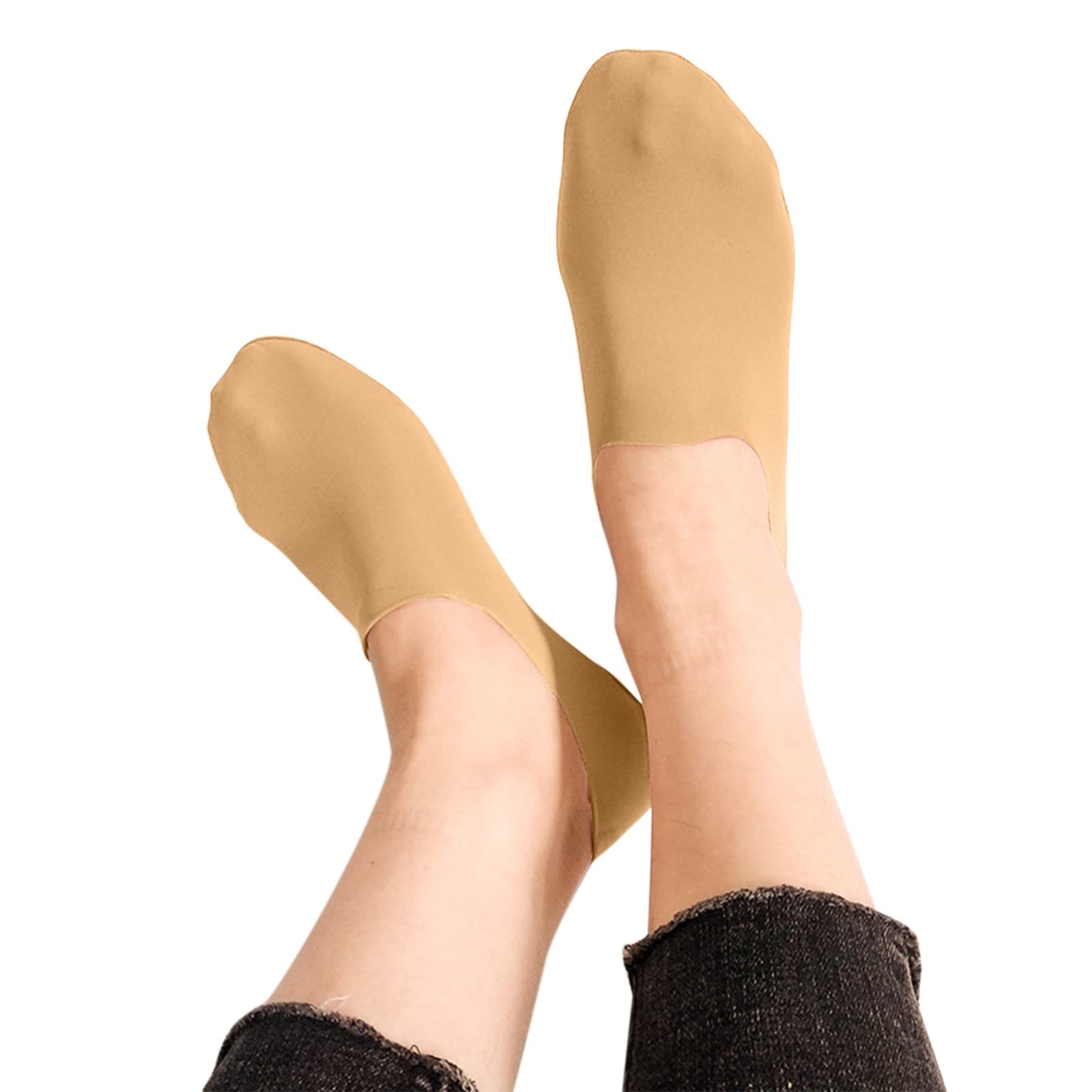 Women's Non-Slip Lined Slipper Socks - Breathable & Comfortable Hidden Socks for Indoor/Outdoor Wear - Perfect for Home, Yoga, and Relaxation
