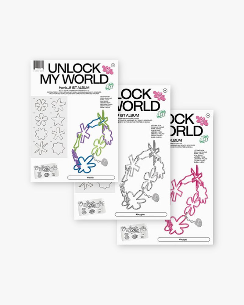 fromis_9 UNLOCK MY WORLD 1st Album - 3 Versions (Limited Edition K-Pop CD) | Perfect for K-Pop Collectors & Music Lovers | Great Gift for Fans & Birthday Presents
