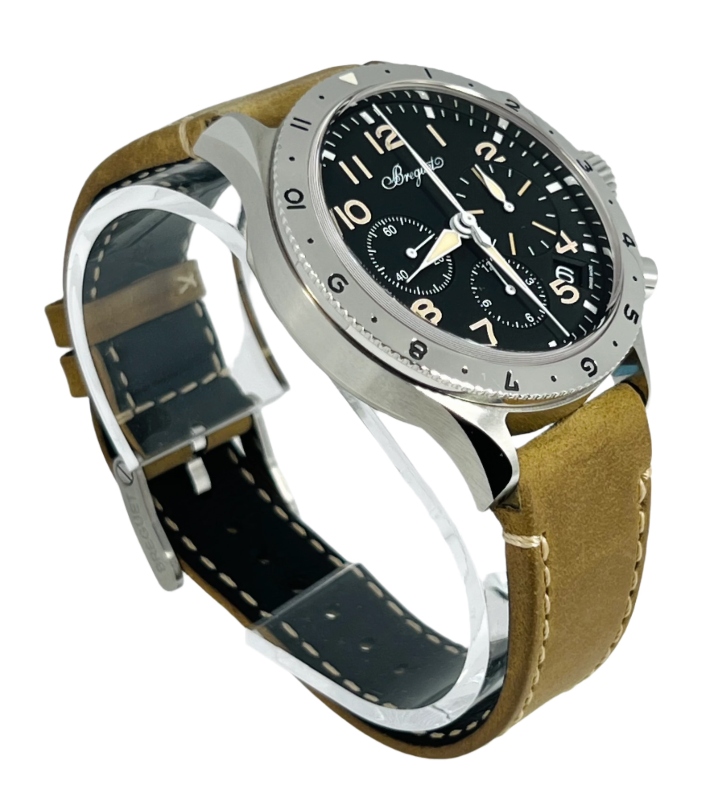 Breguet Type XX XXI XXII Chronograph Stainless Steel Men's Watch - Luxury Pilot Timepiece for Aviation Enthusiasts & Business Professionals